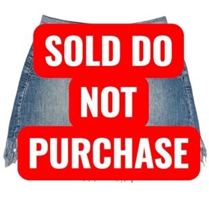 Boho Fray Hem Button Front Denim Mini Skirt